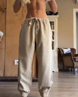 Pantaloni jogger beige con coulisse – Zara