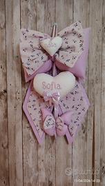 Fiocco nascita nome personalizzabile 