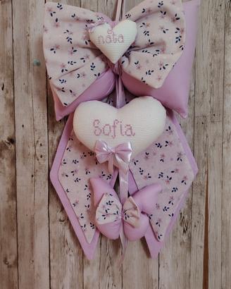 Fiocco nascita nome personalizzabile 