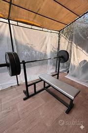 panca piana+bilanciere no pesi