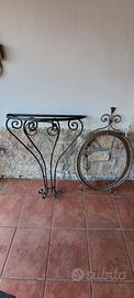 Consolle o tavolino da ingresso,in ferro battuto