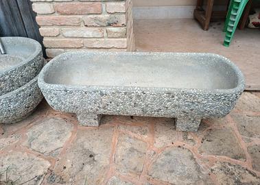 Fioriera vaschetta in sasso artigianale