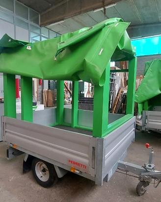 Carrello rimorchio targato ben tenuto
