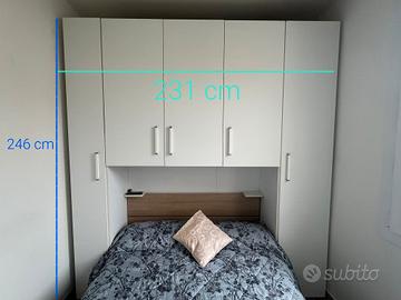 Camera matrimoniale a ponte con letto  contenitore