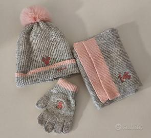Set invernale cappello, sciarpa, guanti 5-8 anni