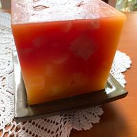 Candela cubo con piattino-