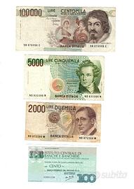 (LOTTO 7°)BANCONOTE ITALIANE"PREEURO IN LIRE