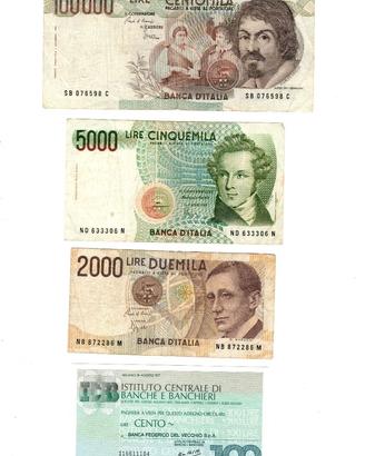 (LOTTO 7°)BANCONOTE ITALIANE"PREEURO IN LIRE