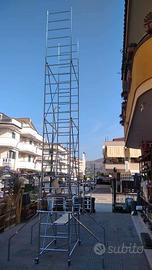 Trabattello alto 7.10 mt stabilizzatori e botola