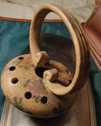 Ceramica scaldino lampada a olio CAPANELLI GUBBIO