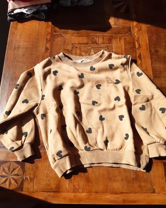 Felpa bambina H&M 110 116  5 6 anni