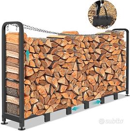 Scaffale Portalegna da Esterno 235x32x116 cm