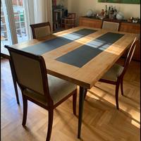 Tavolo pranzo legno e ferro