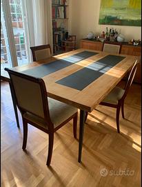 Tavolo pranzo legno e ferro