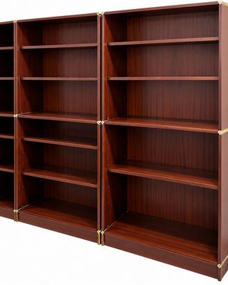 Libreria componibile noce massello