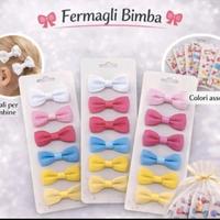12 Fermagli molletta a fiocchetto