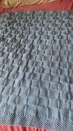 Copertina x lettino neofatta a mano in lana merino