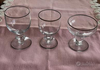 Set bicchieri Vintage 12 pezzi vetro elegante