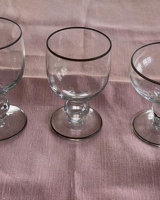 Set bicchieri Vintage 12 pezzi vetro elegante