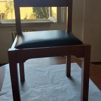 set di 6 sedie vintage in legno massello,