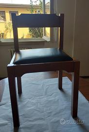 set di 6 sedie vintage in legno massello,