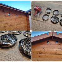 Griglie areazione ventilazione sfiato Inox 64 mm