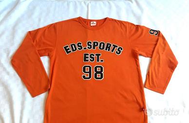 Maglietta   arancione scritta  EDS SPORTS EST 98