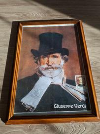 Quadro commemorativo Giuseppe Verdi - Francobollo 