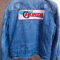 GIUBBOTTO JEANS EFFECT CON TOPPA HONDA TAGLIA L 