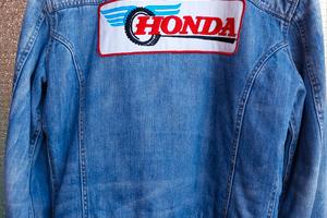 GIUBBOTTO JEANS EFFECT CON TOPPA HONDA TAGLIA L 