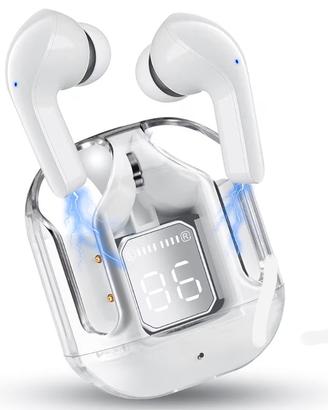 Cuffie Bluetooth 5.4 wireless trasparenti
