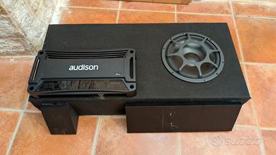 amplificatore  auto Audison completo di subwoofer 