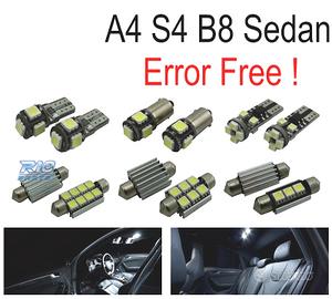 KIT 13 LAMPADE LED INTERNE PER AUDI A4 B8 S4