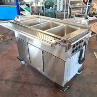 carrello inox riscaldato bagnomaria mai usato