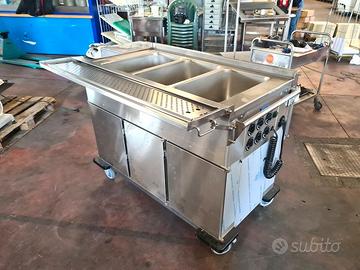 carrello inox riscaldato bagnomaria mai usato