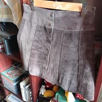 gonna in pelle di daino