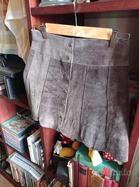 gonna in pelle di daino