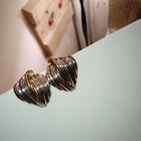 orecchini a clip vintage argento anni 80 