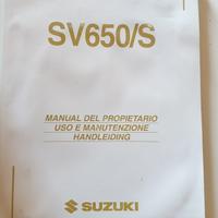 Manuale/Libretto suzuki SV650/S