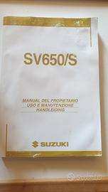 Manuale/Libretto suzuki SV650/S