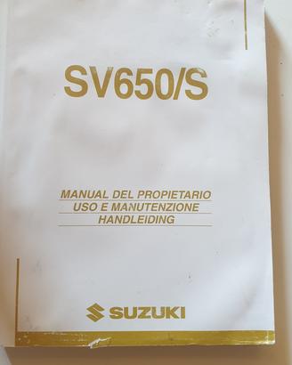 Manuale/Libretto suzuki SV650/S