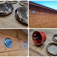 Griglie areazione ventilazione sfiato Inox 64 mm