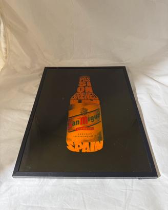 Quadretto pubblicitario birra San Miguel