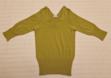 Maglia verde Stefanel a manica 3/4