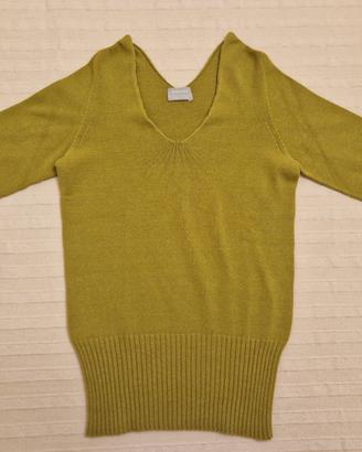 Maglia verde Stefanel a manica 3/4