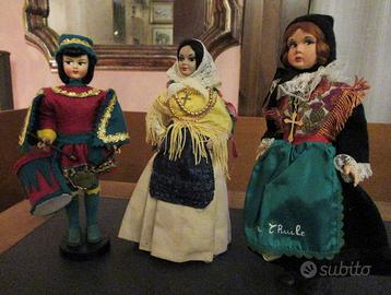 N° 3 bamboline da collezione anni 60/70