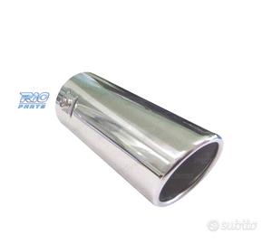 TERMINALE SCARICO TONDO 65MM IN ACCIAIO INOX