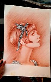 Disegno a sanguigna vintage 