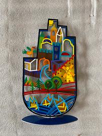 Scultura in metallo Hamsa