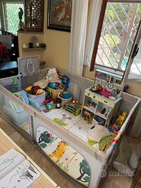 Box grande per bambini con tappeto antiurto